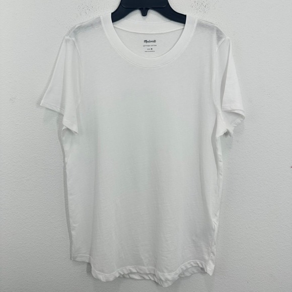 Madewell Softfade Cotton Tee White Crewneck Short Sleeve Classic Basic White Tee - Picture 1 of 7